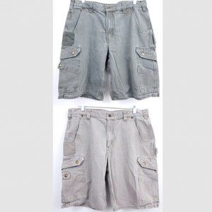 2X CARHARTT COTTON CARGO WORK SHORTS 36